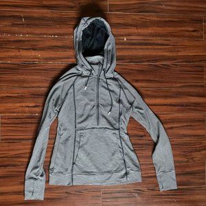 Athleta Heavenly Hail Hoodie Half-Zip - Navy Stripe - Size XS